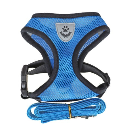 Adjustable Mesh Dog Harness with Leash