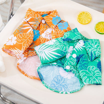 Pet Beach Leaf Shirt Hawaii