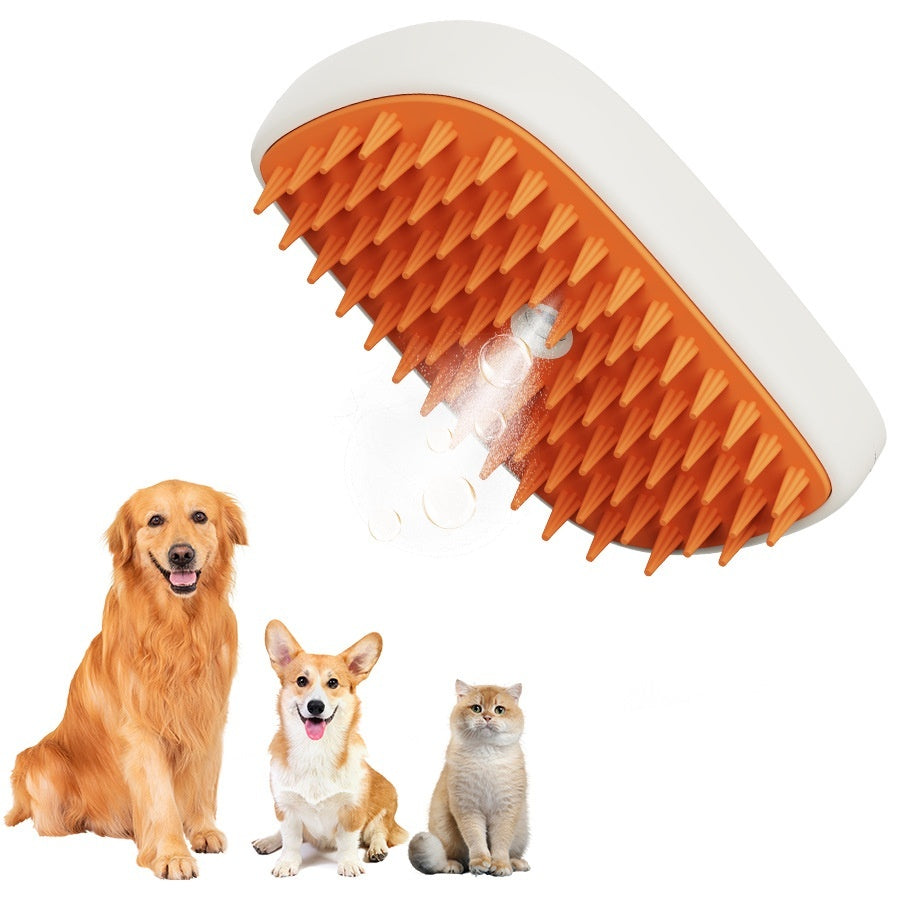 USB Rechargeable Pet Steam Brush for Grooming