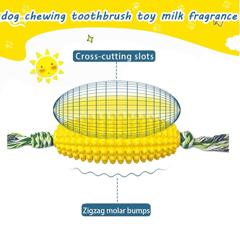 Dog Chew Toy with Toothbrush Design