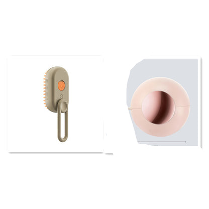 Electric Pet Grooming Brush with Steam Spray