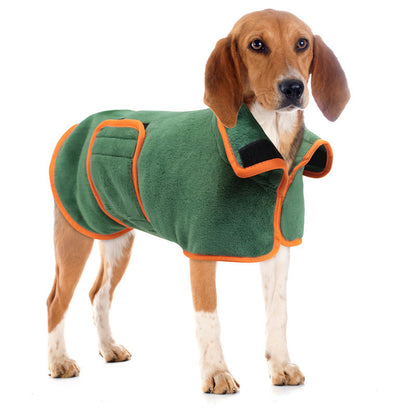 Dog Bathrobe Microfiber Pet Drying Coat for Small Medium and Large Dogs Fast Dry Beach Towel