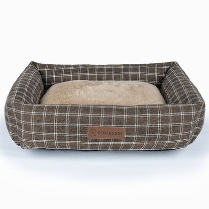 Autumn And Winter Warm Linen Square Creative Pet Bed