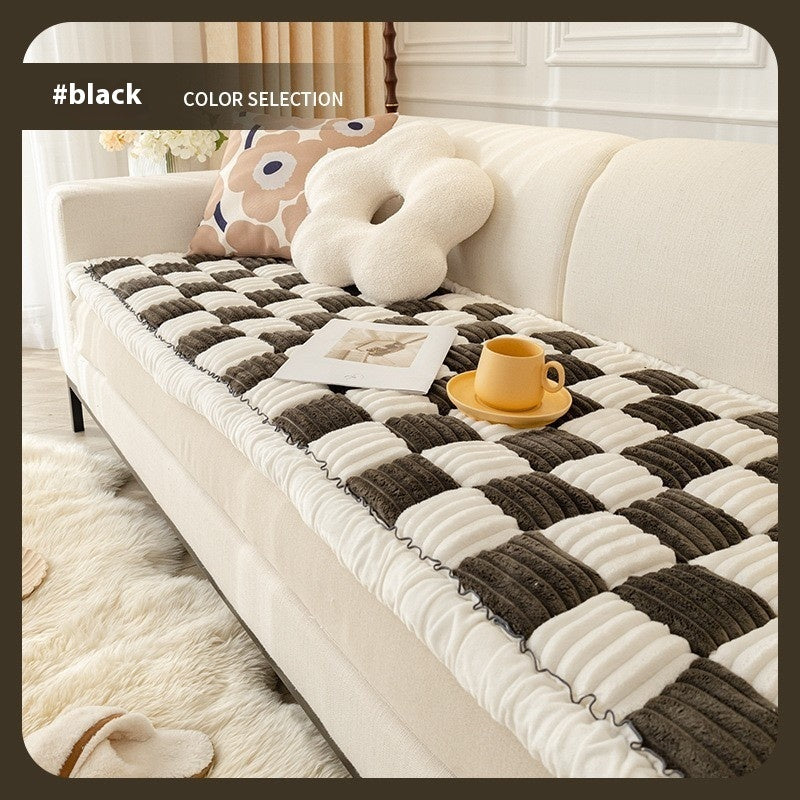 Chessboard Pattern Pet Pad Warm Sofa Cover