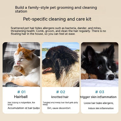 3 in 1 Pet Hair Vacuum and Grooming Kit