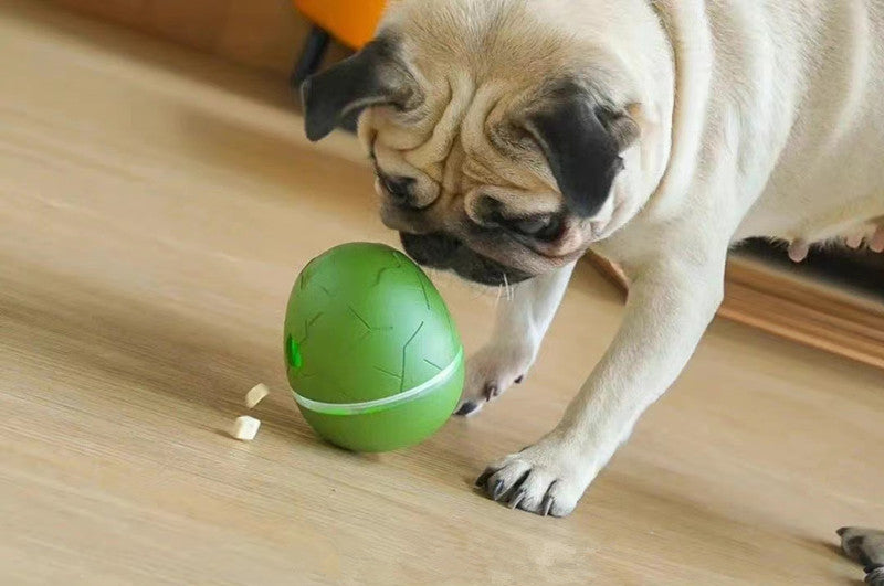 Pet Design Egg Shaped Dancing Toy Pet Smart Snack Dispenser