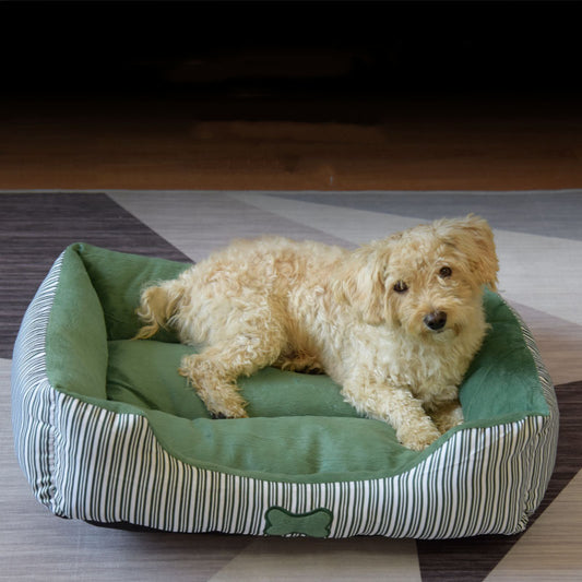 Bone Pattern Teddy Kennel Small And Medium-sized  For All Seasons