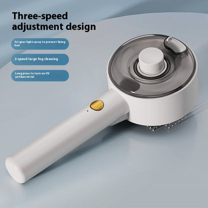 Self Cleaning Pet Brush with UV Sterilization