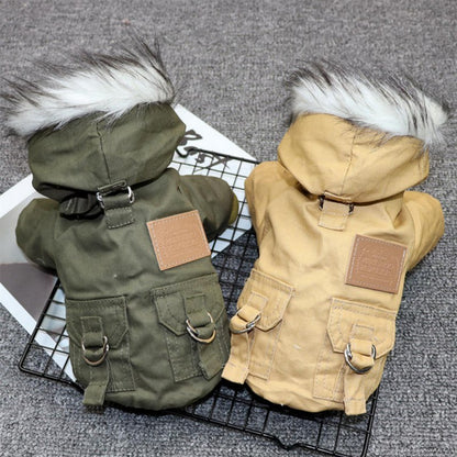 Extra Warm Double Layer Fleece Dog Hoodie for Cold Weather