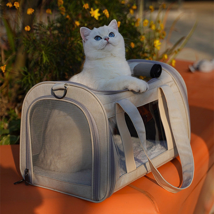 Chic Retro Crossbody Cat Carrier Bag