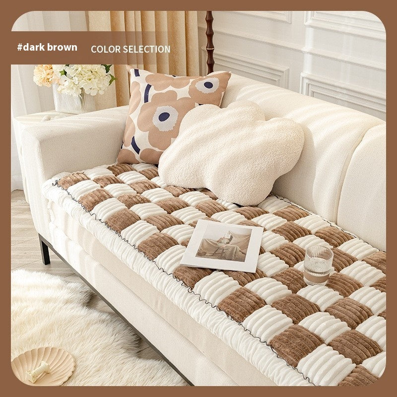 Chessboard Pattern Pet Pad Warm Sofa Cover