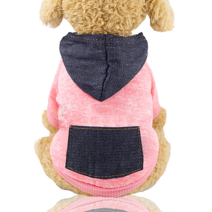 Stylish Cat Clothing with Pocket Design Comfortable Pet Sweater