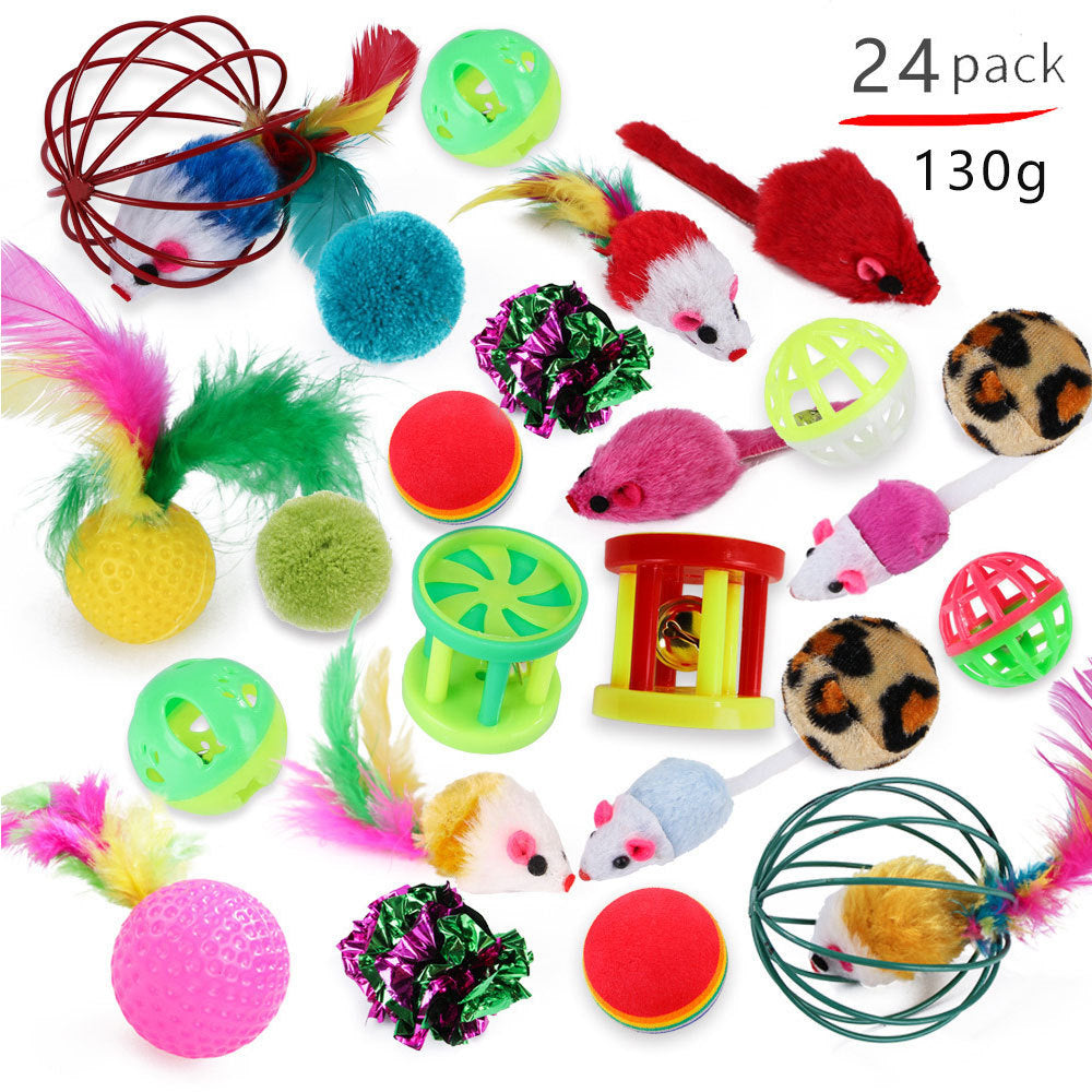 Pet Cat Toy Set 21 Pieces Of Cat Channel Funny Cat Stick