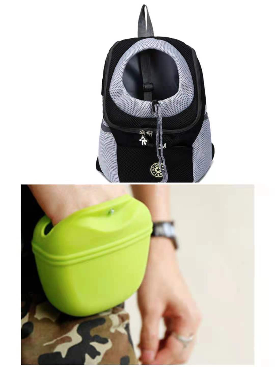 Portable Puppy Snack Bag Snack Bag Pet Training Bag With Clip Magnetic Closure Dog Snack Bag Silicone