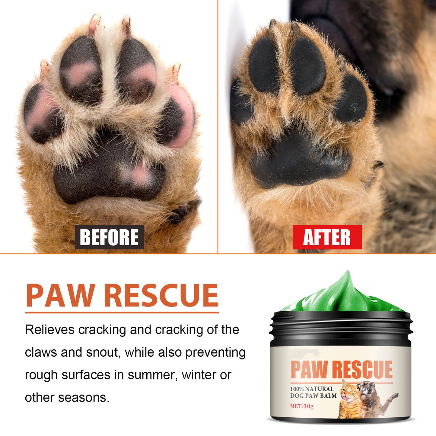 Pet Paw Care Cream for Protection and Moisturizing