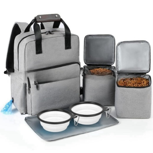 Pet Large Capacity Outdoor Bag Out Tableware Set