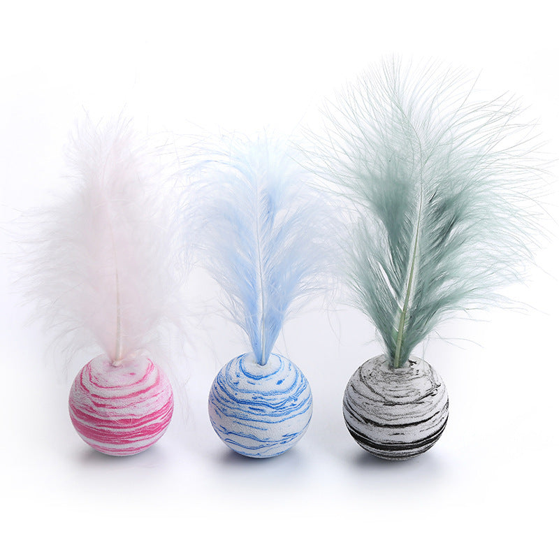 Starry sky ball plus feather cat toy