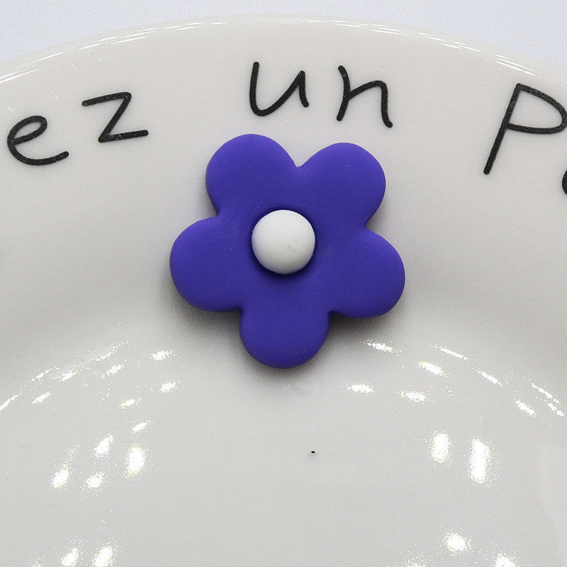 Fashion Personality Frosted Resin Five-petal Flower