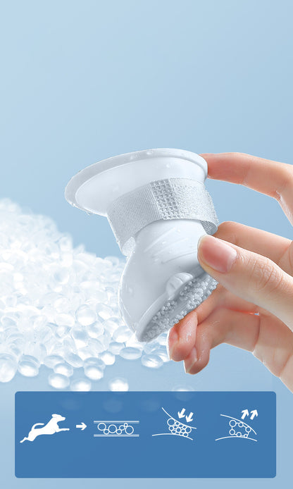 Waterproof Dog Rain Boots 4Pcs