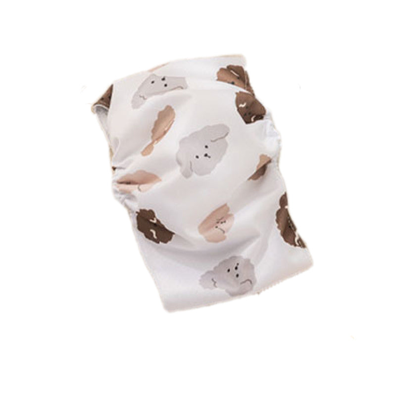 Cute Cartoon Bone Paw Print Pet Male Dog Diaper Reusable Nappy Belly Band Wrap For Puppy Leak Proof Sanitary Panties