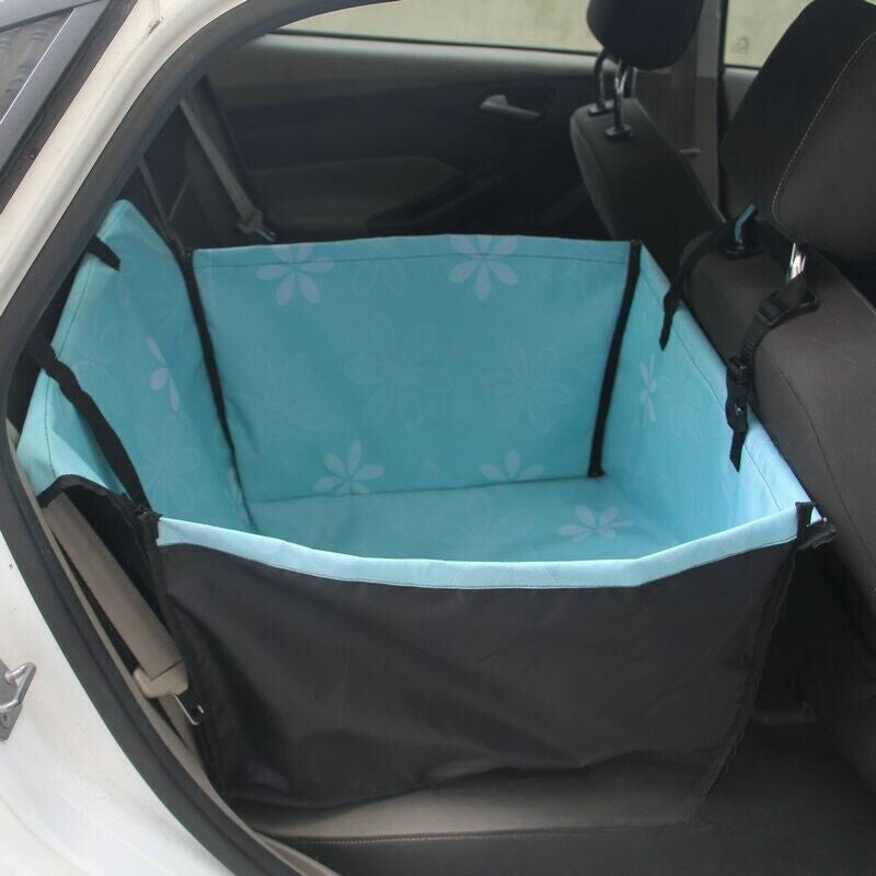 Rear Printed Double Layer Waterproof Pet Car Mat Pet Cat Dog Protection Pet Hanging Basket