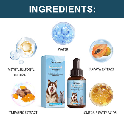 Pet Immunity Oral Drops For Cats And Dogs, Special Nutrition Immune Health Care Drops