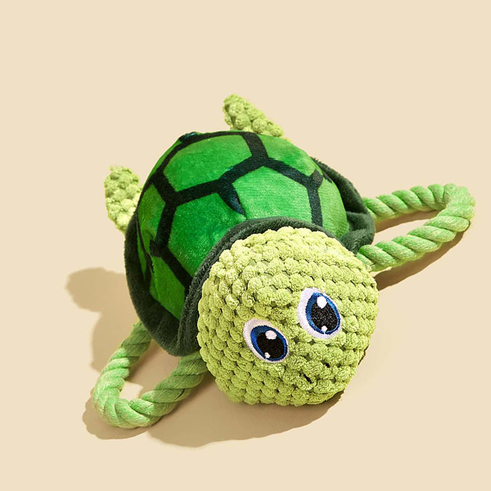 Pet Toys Turtle Shaped Dog Chewing Toys Interactive Pet Stuffed Toys Dog Knot Toys