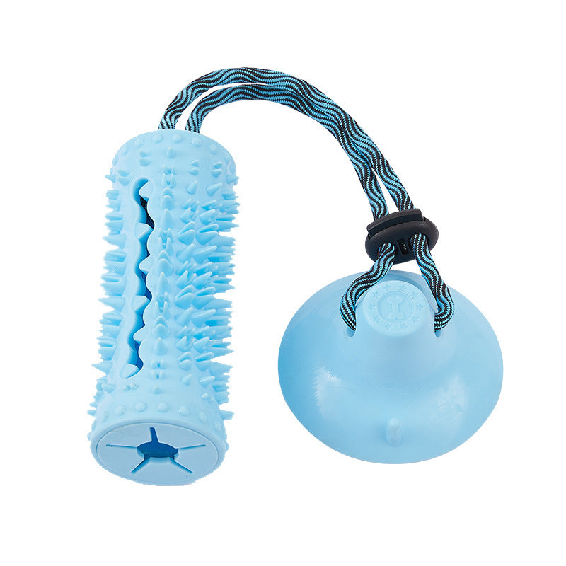 Multifunctional Dog Chew Food Dispenser With Suction Cup Pet Molar For Playing Biting Puppy Pulling Tugging