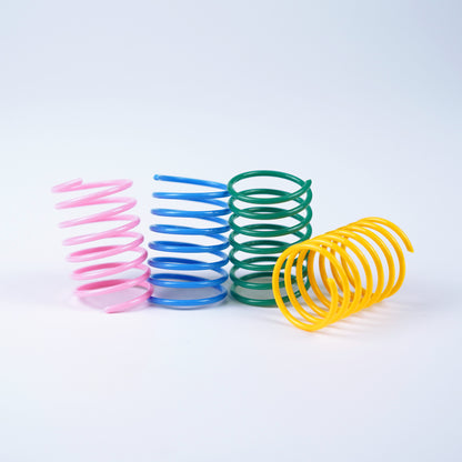 Furry Trio Colorful Spring Cat Toys