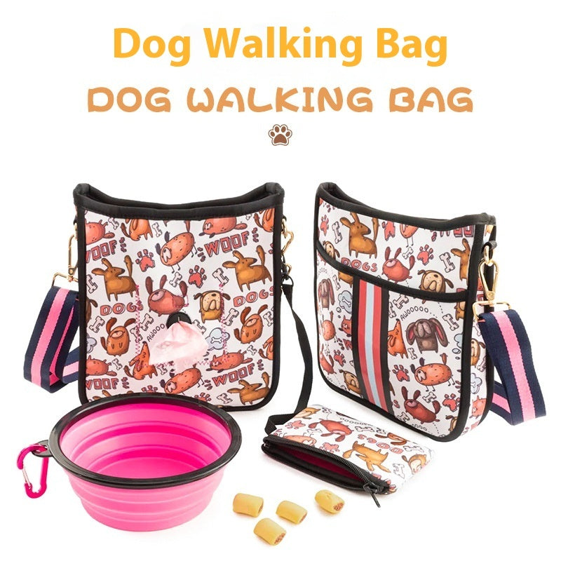 Neoprene Dog Walking Bag Fashion All-match Messenger Bag