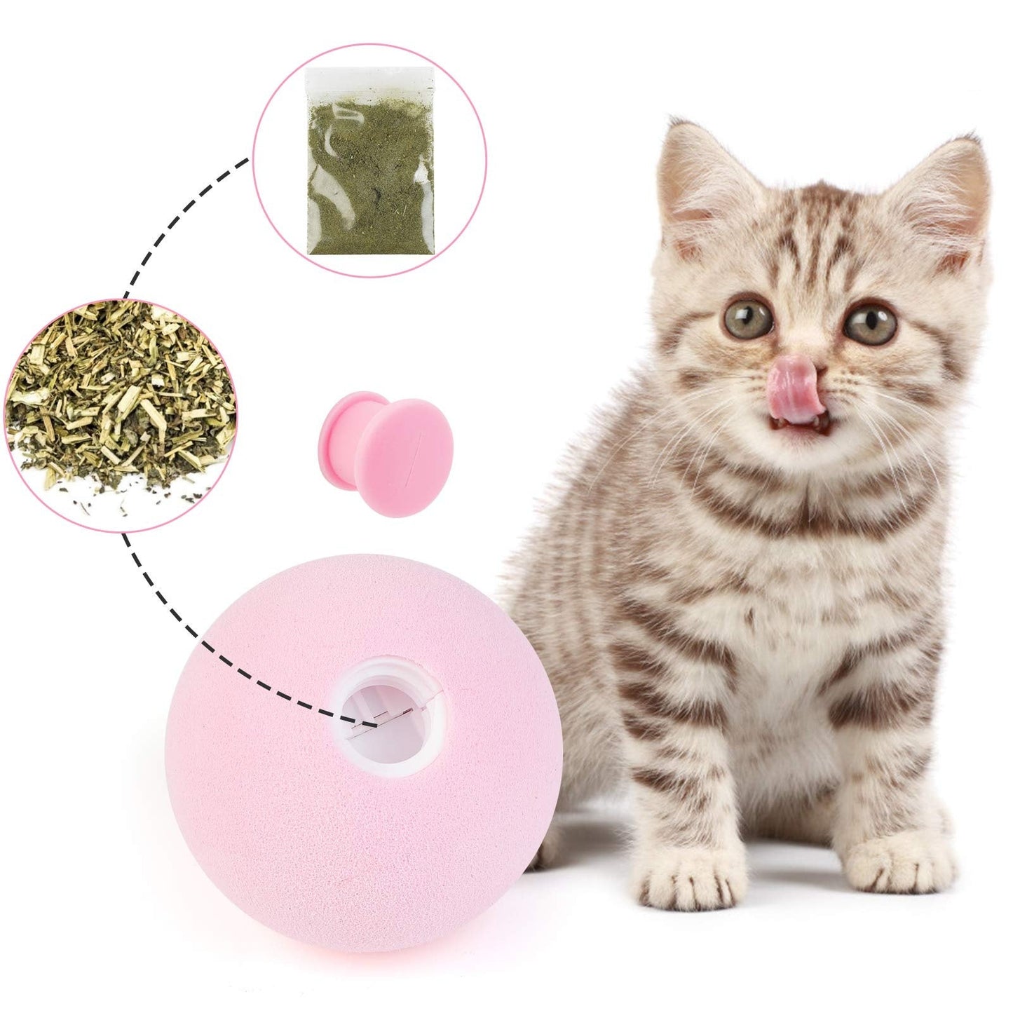 Gravity Ball Mint Kitten Self-Play Toy – Interactive Fun for Cats