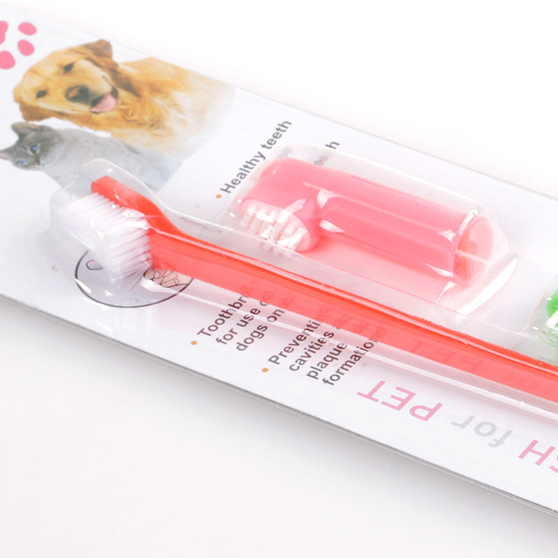 Dual Head Pet Toothbrush Set