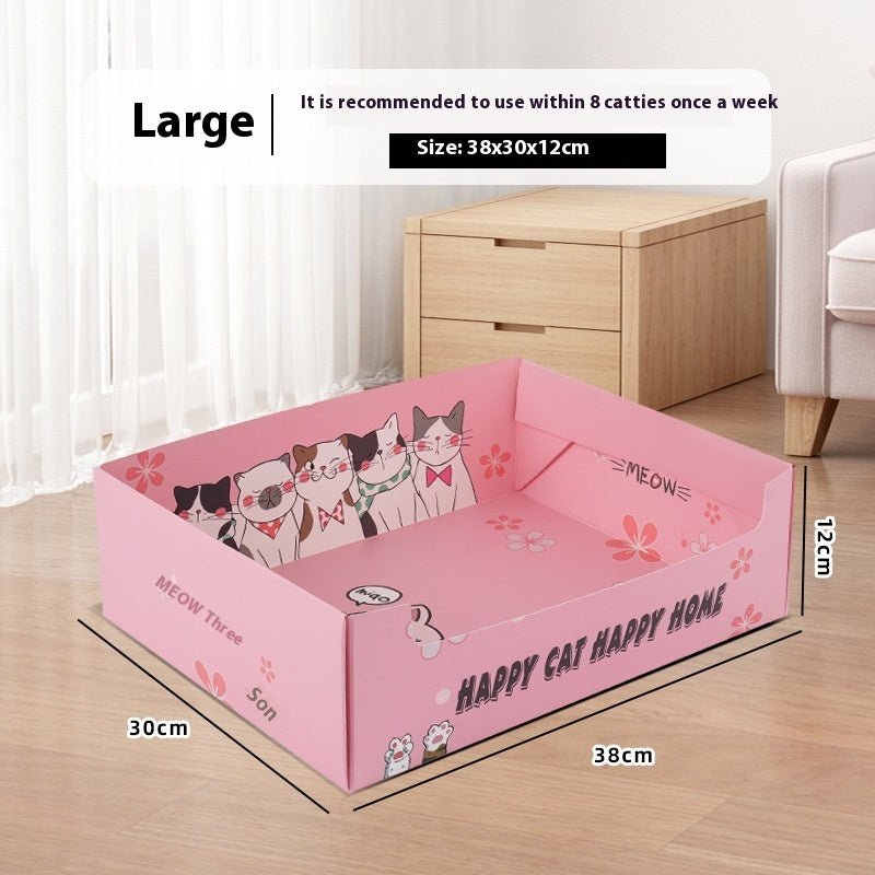 Portable Folding Semi-open Thickened Disposable Litter Box