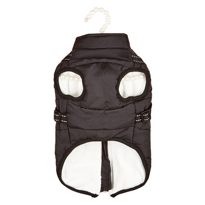 Warm Dog Coat with Reflective Design