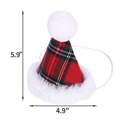 Christmas Triangle Pet Bandana Santa Deer Print Scarf for Holiday Fun