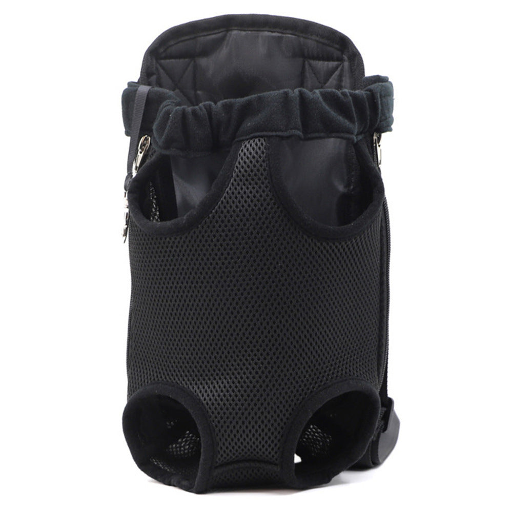 Outing Portable Canvas Backpack Pet Chest Backpack Breathable Portable Pet Bag