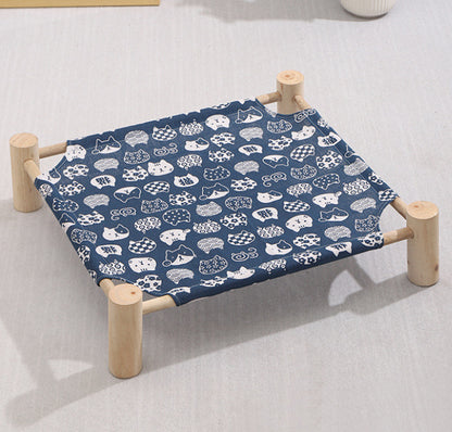 Removable Washable Solid Wood Pet Dog Bed