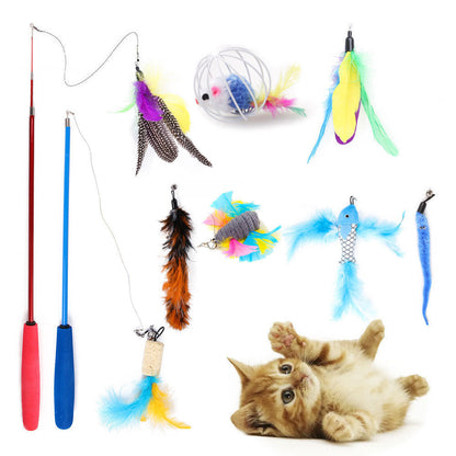 Pet Cat Toy Set 21 Pieces Of Cat Channel Funny Cat Stick