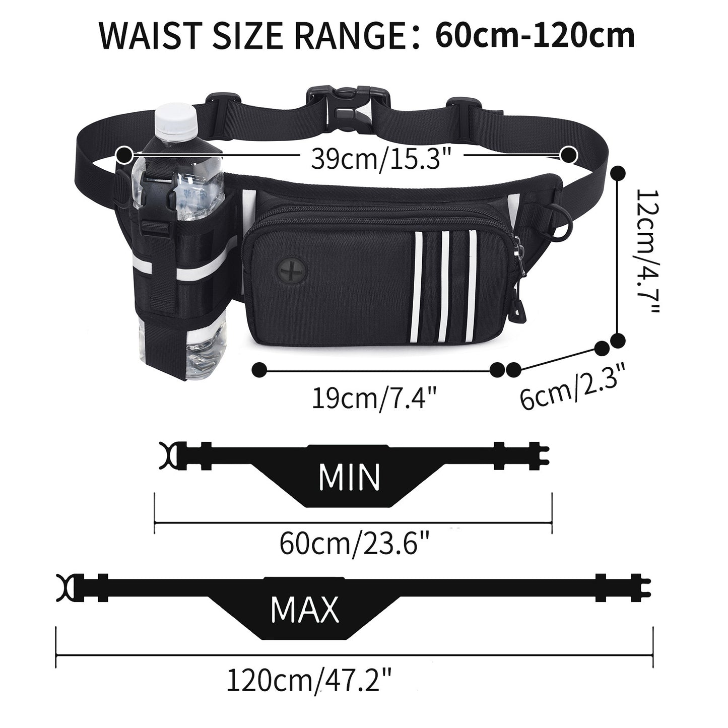 Outdoor Sports Mobile Phone Pet Dog Leash Anti-collision Dog Walking Artifact Fitness Running Kettle Waist Bag