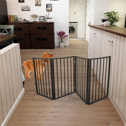 Pet Gate - Dog Gate For Doorways,Stairs Or House-standing, Folding