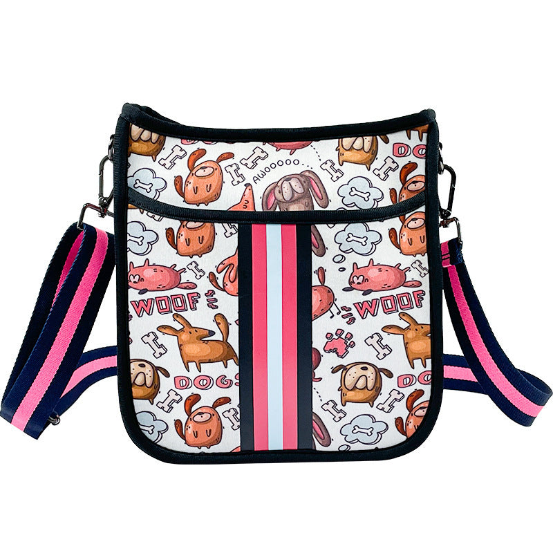 Neoprene Dog Walking Bag Fashion All-match Messenger Bag