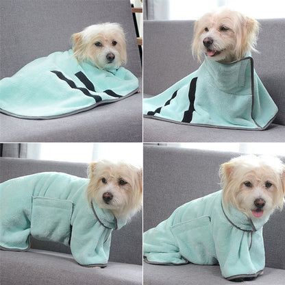 Quick Drying Pet Bathrobe Towel for Dogs And Cats