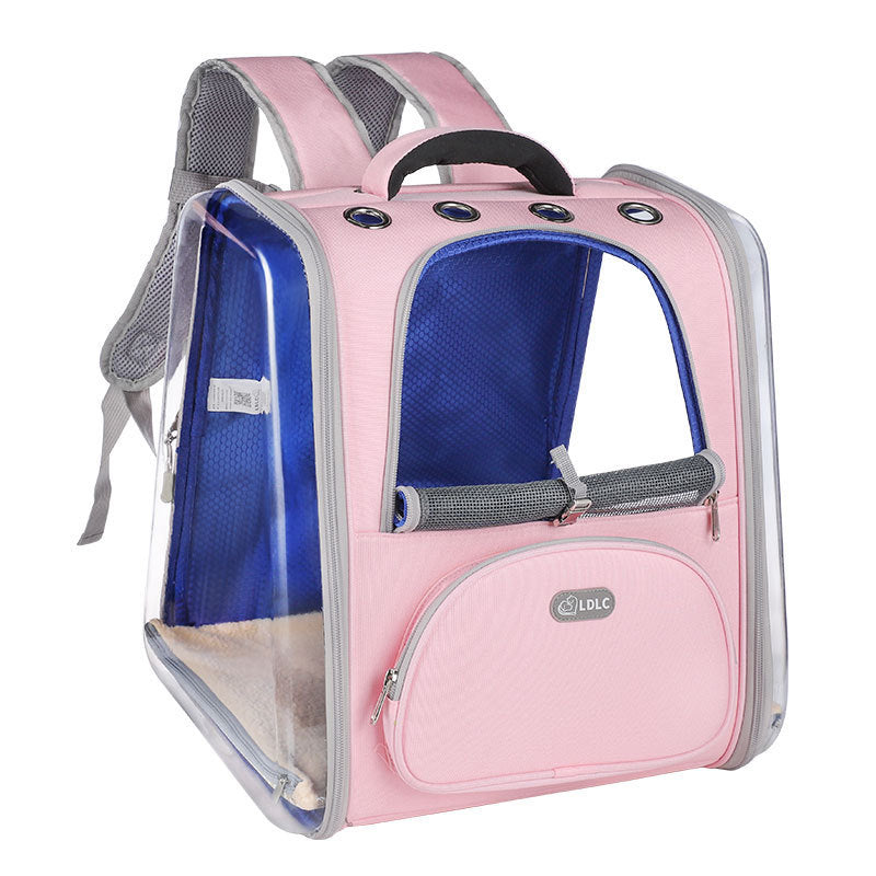 Transparent Pet Backpack with Ventilation for Travel