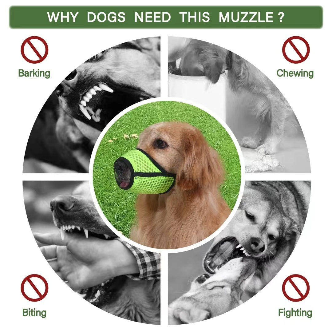 Dog Muzzle Medium Sized Muzzle For Biting And Barking Breathable Mesh Dog Muzzle For Chewing Dog Muzzle With Adjustable Buckle