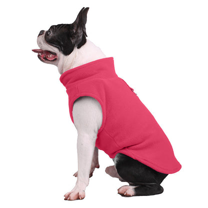 Soft Solid Color Fleece Singlet for Small and Medium Dogs