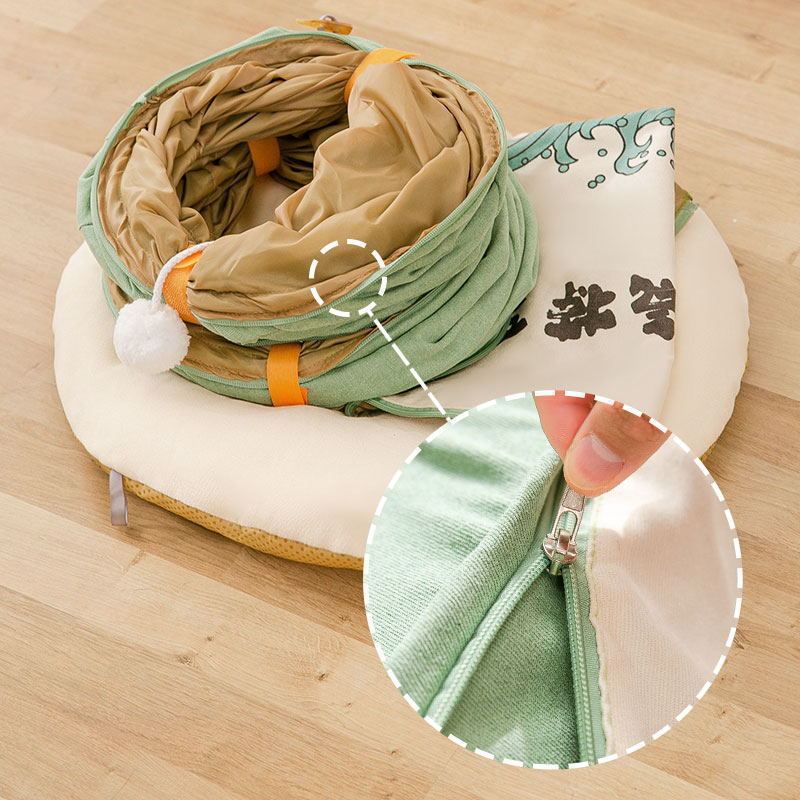 Cat's Nest Tunnel Toy Removable And Washable Folding Bed