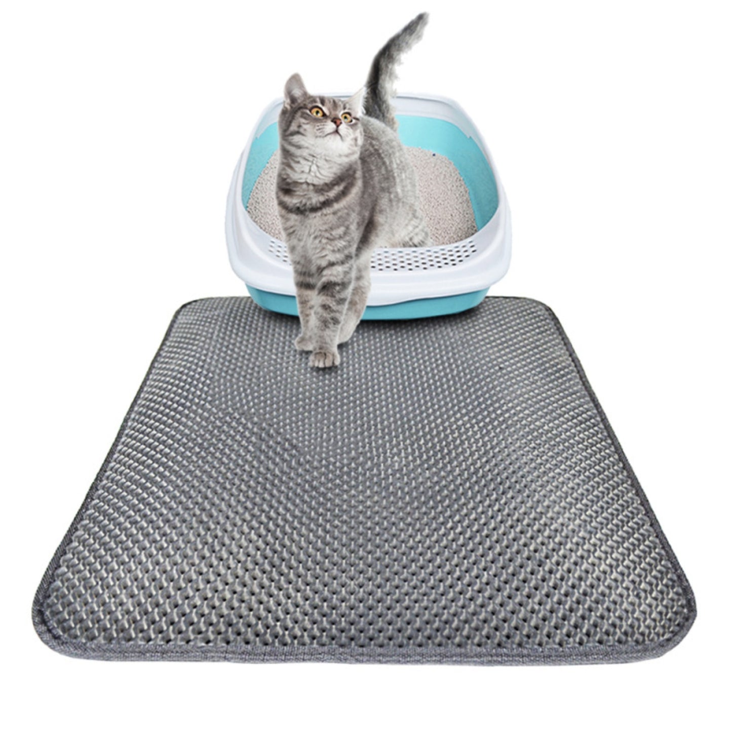 Waterproof Double-Layer Cat Litter Mat - Easy Clean