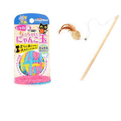 Yarn ball cat toy funny cat stick