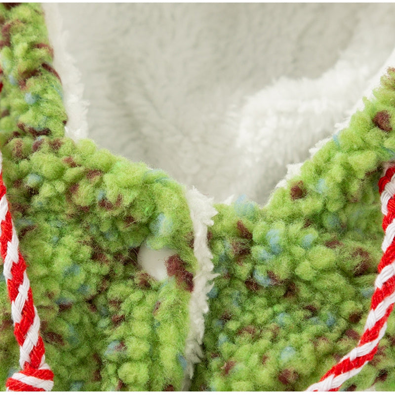 Snowman Embroidered Sherpa Pet Hoodie