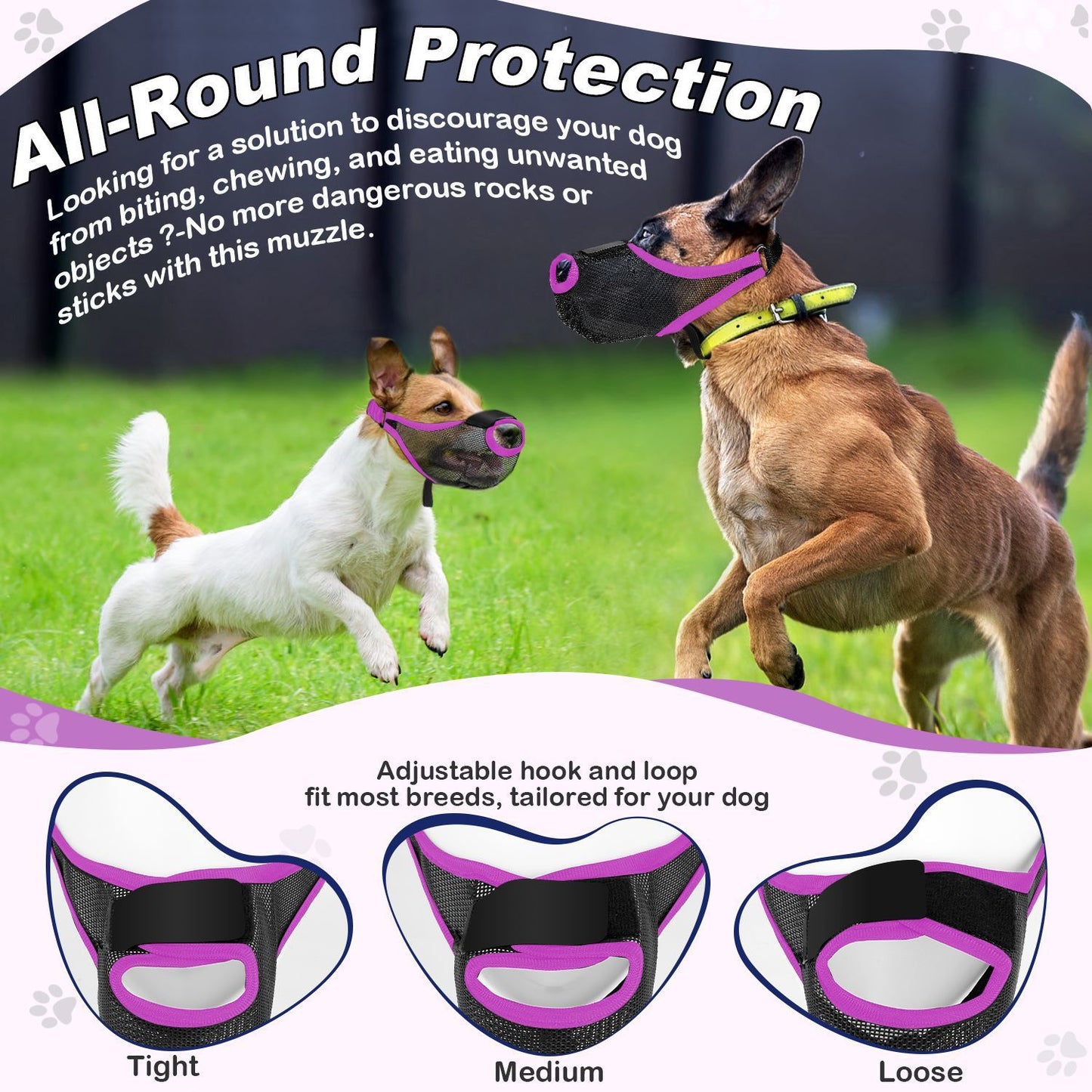 Pet Dog Muzzle Mask To Prevent It From Eating Randomly, Barking, And Biting. It's A Special Muzzle That Is Breathable And Has A Mesh Design